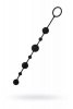 Anal beads Toyfa A-toys Coron, with balls, silicone, black, 35,9 cm